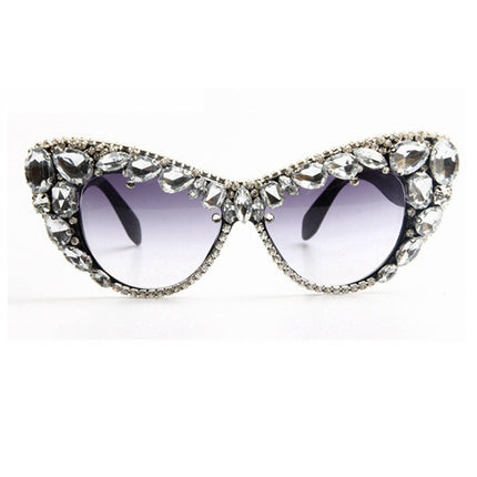Designer Sunglasses for Women, Rhinestone Sunglasses with Crystal Decorations, UV Protection Sunglasses, Fashion Eyewear