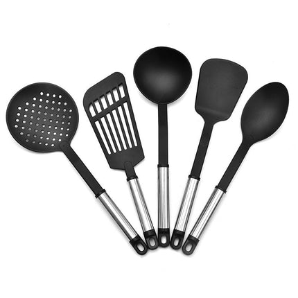 Nylon Scoop and Shovel Kit with Sleek Ergonomic Design | Versatile 5-Piece Set for Simple Cooking and Easy Cleanup