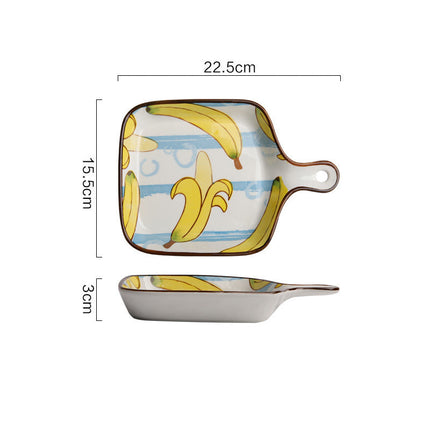 Elegant Porcelain Food Tray with Handle | Stylish Serving Solution for Dining and Entertaining