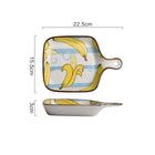 Elegant Porcelain Food Tray with Handle | Stylish Serving Solution for Dining and Entertaining