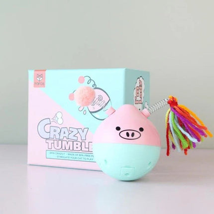Tumbler Cat Toy with Replaceable Parts for Engaging Playtime | Durable Rubber Design for Safe Fun