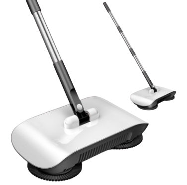 Hand Push Sweeper 3-in-1 with 360-Degree Rotating Brush | Eco-Friendly Cleaning for Wood, Tile, and Marble Floors