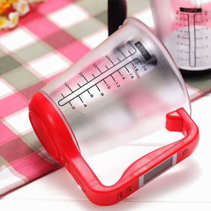 Digital Measuring Cup Scale with LCD Display for Accurate Ingredient Measurements | All-in-One Kitchen Tool