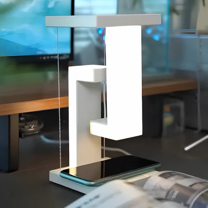 Wireless Charger with Levitating Design & LED Lights | Multi-Functional Charging Station for Home and Office