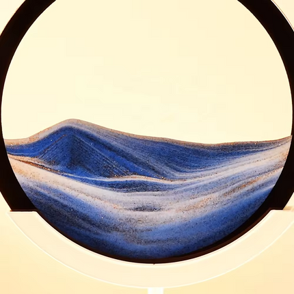 Dimmable Horizon Lamp with LED Light Ring | Mesmerizing Sand Cascade for Tranquil Ambiance