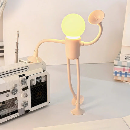 Bendable Desk Lamp with Flexible Limbs & Suction Cups | Quirky Lighting for Creative Spaces