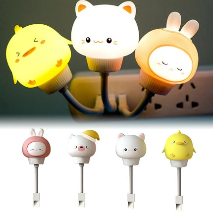 Adorable Animal Night Light with Warm Glow | Cute USB Lamp for Cozy Bedrooms and Nurseries