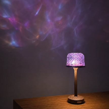 Northern Lights Projector Lamp with 16 Customizable Colors | Elegant Table Lamp for Captivating Atmosphere