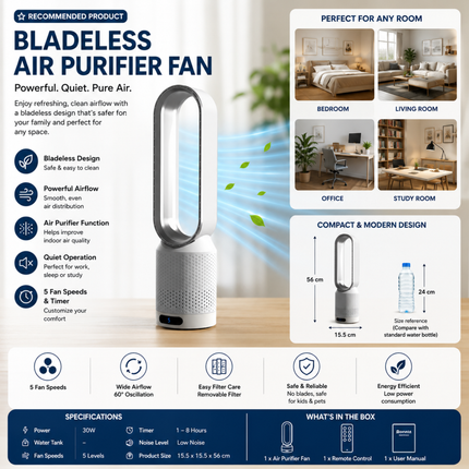Evaporative Cooler with Remote and Ice Packs, Portable Swamp Cooler with Ionizer – image 12