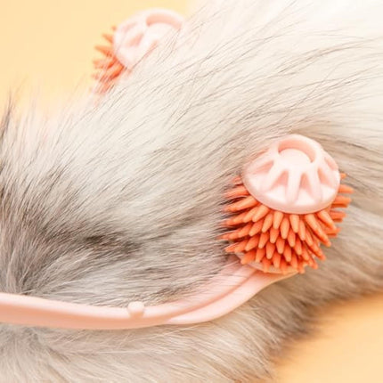 Pink Cat Massager Roller with Scroll Wheel Design | Gentle Grooming Tool for Stress Relief and Bonding