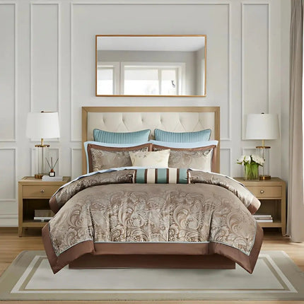 12 Piece Queen Comforter Set with Sheets and Shams – image 7