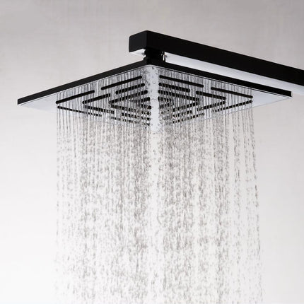 High Pressure Shower Head, Square Rain Shower Head 12 Inch with 556 Holes, Chrome Stainless Steel Shower Head