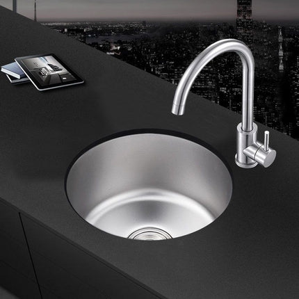 Stainless Steel Kitchen Sink Undermount, Round Single Bowl Undermount Sink – image 10