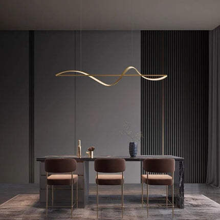 Modern Round Chandelier, Dining Room Chandelier, Circle Ceiling Light Fixture, Hanging Pendant Light for Bedroom