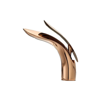 Single Hole Bathroom Faucet with Lever Handle, Round Modern Faucet for Bathroom – image 11