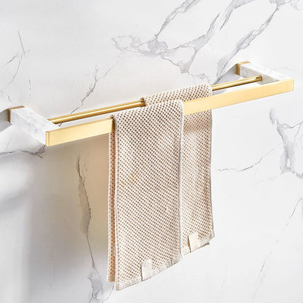 Brushed Brass Bathroom Accessory, Towel Holder Wall Mounted – image 39