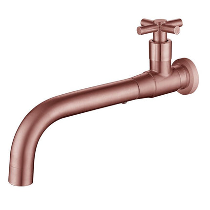 Wall Mounted Bathroom Faucet, Stainless Steel Wall Mount Faucet with Swivel Spout – image 4