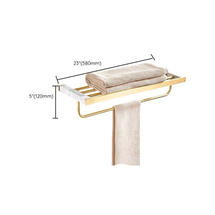 Brushed Brass Bathroom Accessory, Towel Holder Wall Mounted – image 7