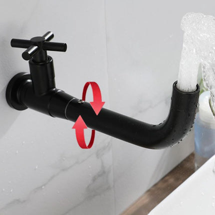 Wall Mounted Bathroom Faucet, Stainless Steel Wall Mount Faucet with Swivel Spout – image 6