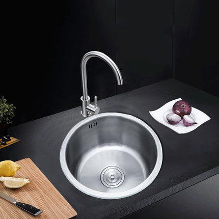 Stainless Steel Kitchen Sink Undermount, Round Single Bowl Undermount Sink – image 32