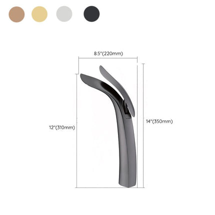 Single Hole Bathroom Faucet with Lever Handle, Brass Bathroom Sink Faucet with Aerator – image 4