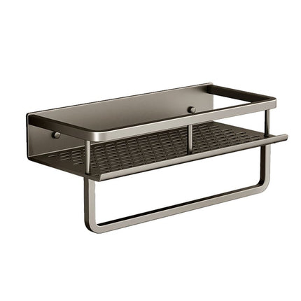 Bathroom Wall Shelf, Gray Metal Bathroom Organizer – image 8