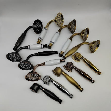 Handheld Shower Head with Hose Option, Gold Shower Head Metal – image 34