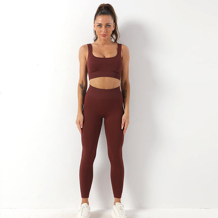 Seamless Yoga Set for Women with High-Waisted Leggings | Comfortable Activewear for Stylish Workouts