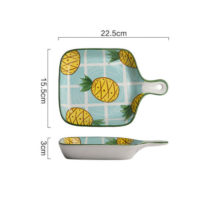 Elegant Porcelain Food Tray with Handle | Stylish Serving Solution for Dining and Entertaining