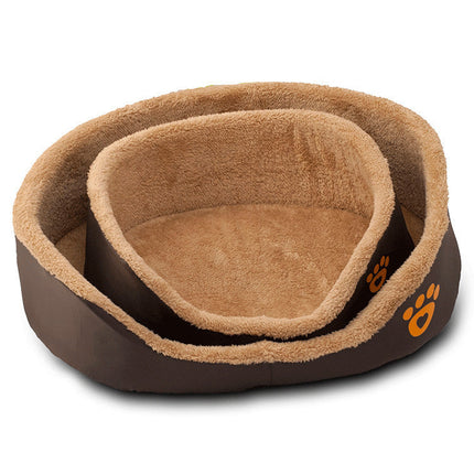 Breathable Round Dog Bed with Soft Warm Wool | Stylish Pet Sofa in Multiple Sizes for Cozy Comfort