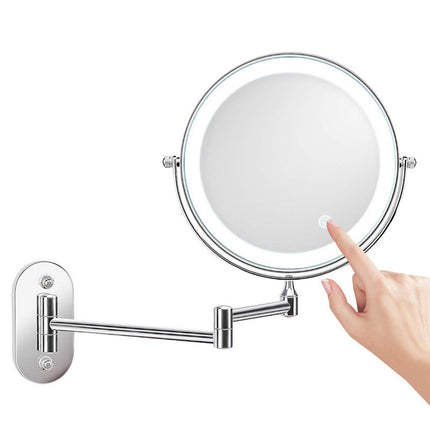 Wall Mounted Vanity Mirror with Lights, Rechargeable Shaving Mirror with LED Lighting