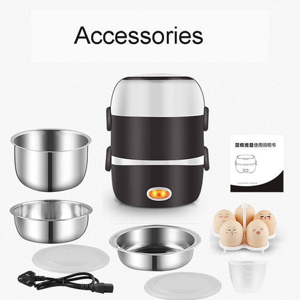 Multi-Function Electric Lunch Box with USB Power | Portable Two-Layer & Three-Layer Design for Healthy Meals on the Go