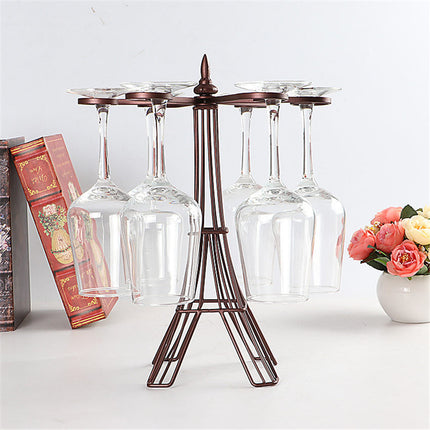 Iron Wine Glass Rack with Durable Welded Design | Space-Saving Holder for Home, Hotel, or Bar Decor