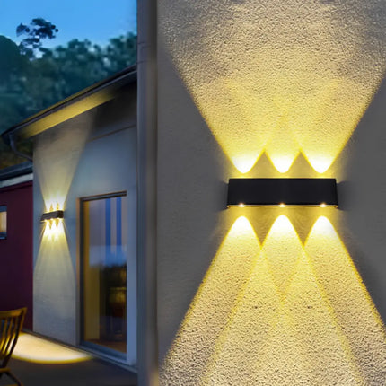 Solar Powered Wall Light with 6 LED Bulbs | Waterproof Outdoor Lighting for Up to 20 Meters Coverage