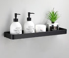 Wall Mounted Towel Rack for Bathroom, Black Aluminum Bathroom Towel Rack with Hooks, Bathroom Organizer for Towels