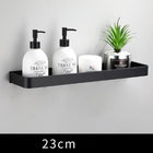 Bathroom Wall Shelf, Black Bathroom Shelf with Optional Hooks and Towel Rod