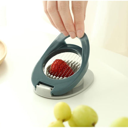 Plastic Egg and Fruit Slicer with User-Friendly Handle | Multi-Functional Tool for Easy Meal Prep