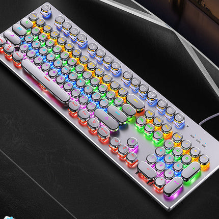 Mechanical Keyboard, RGB Backlit Computer Keyboard with Wrist Rest