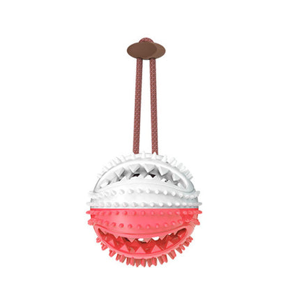 Interactive Dog Toy Ball with Suction Cup | Dental Care and Tug-of-War Fun for Active Dogs
