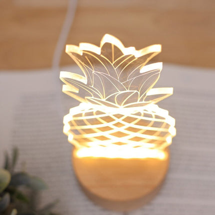 Pineapple Table Lamp with Dimmer Switch | Fun Decor Lighting for Bedside or Parties