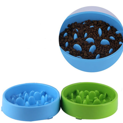 Pet Slow Food Bowl with Progressive Design | Reduces Choking and Digestive Issues for Cats and Dogs