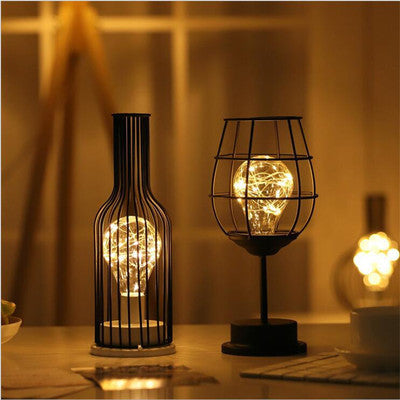 Minimalist Iron Table Lamp with Warm White Light | Elegant Home Decor for Cozy Atmosphere