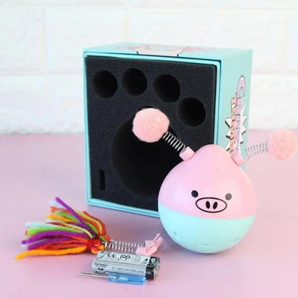 Tumbler Cat Toy with Replaceable Parts for Engaging Playtime | Durable Rubber Design for Safe Fun