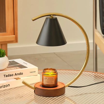 Dimmable Wax Warmer Lamp with Timer Function & Wood Base | Elegant Home Decor for Soothing Fragrance