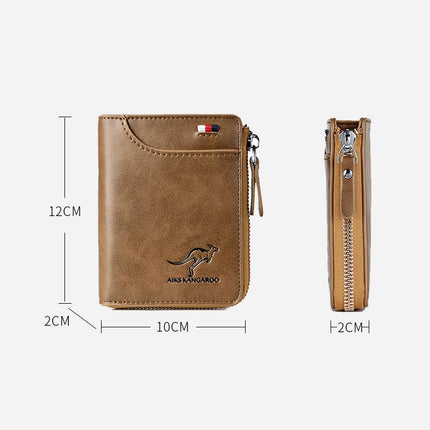 Mens Zipper Wallet, Card Holder Wallet with Cash Pocket – image 11