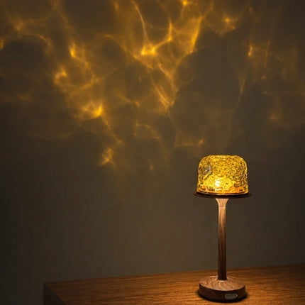 Northern Lights Projector Lamp with 16 Customizable Colors | Elegant Table Lamp for Captivating Atmosphere
