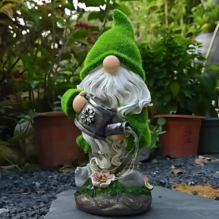 Solar-Powered Garden Gnome with Unique Character | Weatherproof Resin Decor for Magical Outdoor Ambiance