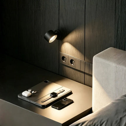 Cordless Wall Lamp with 360° Adjustable Lighting | Minimalist Design for Versatile Home Ambiance