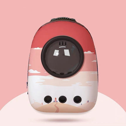 Transparent Portable Pet Backpack with Bubble Window | Comfortable Carrier for Outdoor Adventures