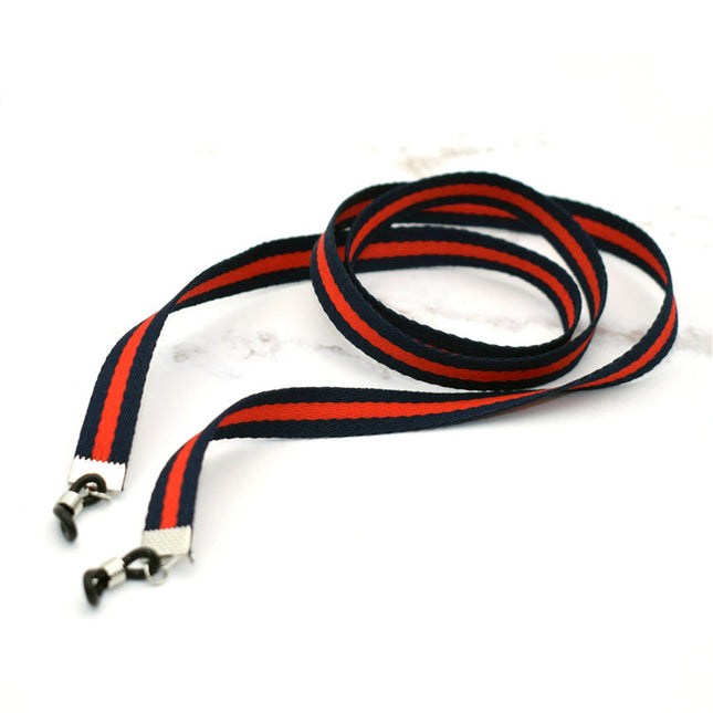 Adjustable Glasses Strap with Clips, Sunglass Holder with Striped Design – image 5